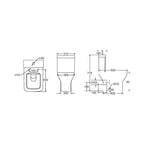 iBathUK Toilets > Close Coupled Toilets Venice Ceramic White Close Coupled Toile (375x775x600mm)